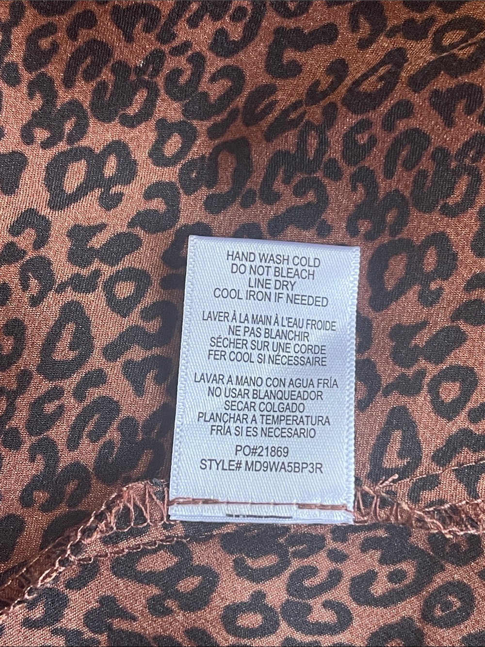 bobeau Rust Leopard High-Low Wrap Dress - Picture 8 of 9